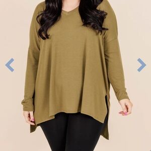 Chic Soul Olive Tunic Top